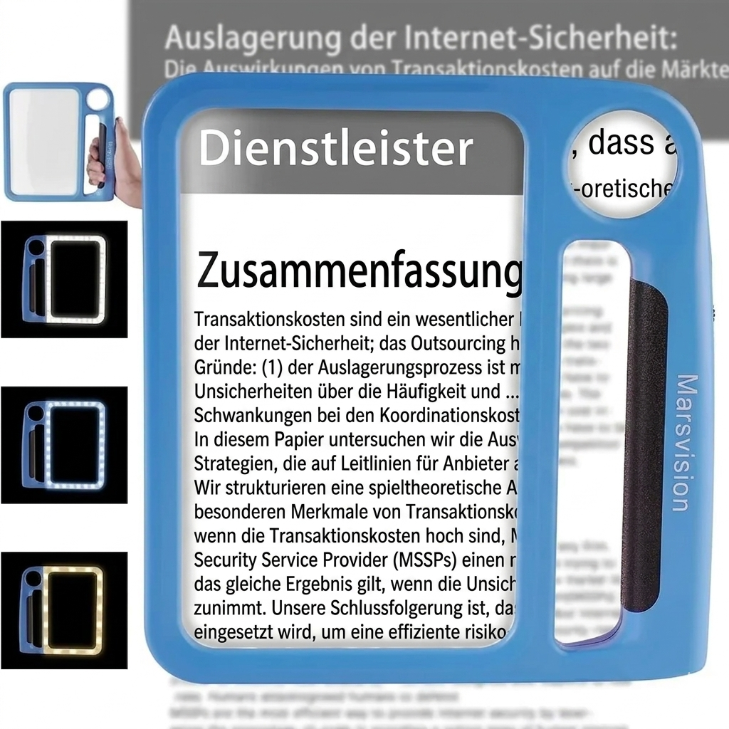 Lupenia | Lupa de lectura LED con aumentos de 5 y 10 veces, 48 LED, USB o pilas
