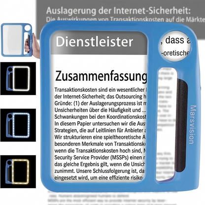 Lupenia | Lupa de lectura LED con aumentos de 5 y 10 veces, 48 LED, USB o pilas