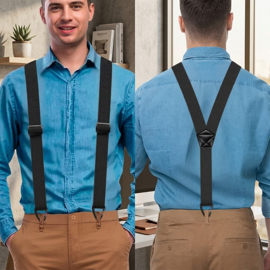 Strapholt | Hosenträger Herren mit Hakenclips, 3,8 cm breit, X- oder Y-Form
