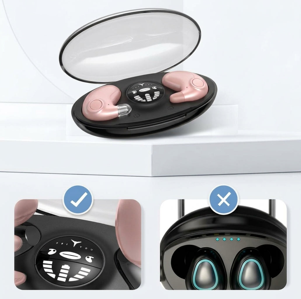 SomnioBuds | Ergonomische Schlafkopfhörer für Seitenschläfer mit Geräuschunterdrückung