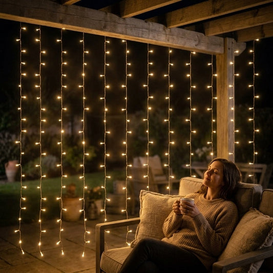 Frostelo | Eiszapfen Lichterkette mit Fernbedienung, 8 Modi, Timer und USB