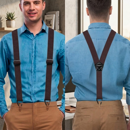 Strapholt | Tirantes para hombre con ganchos, 3,8 cm de ancho, en X o en Y