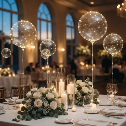 Balluna | Set da 10 palloncini LED, 40 cm, con catena luminosa bianco caldo