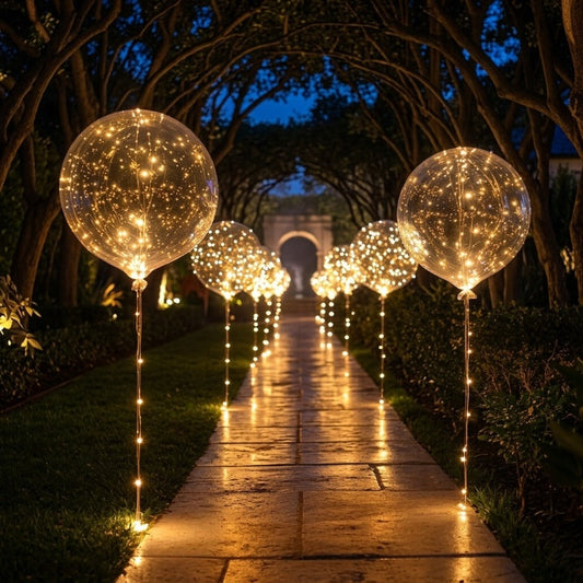 Balluna | LED Balloons Set of 10, 40 cm, with Warm White Fairy Lights