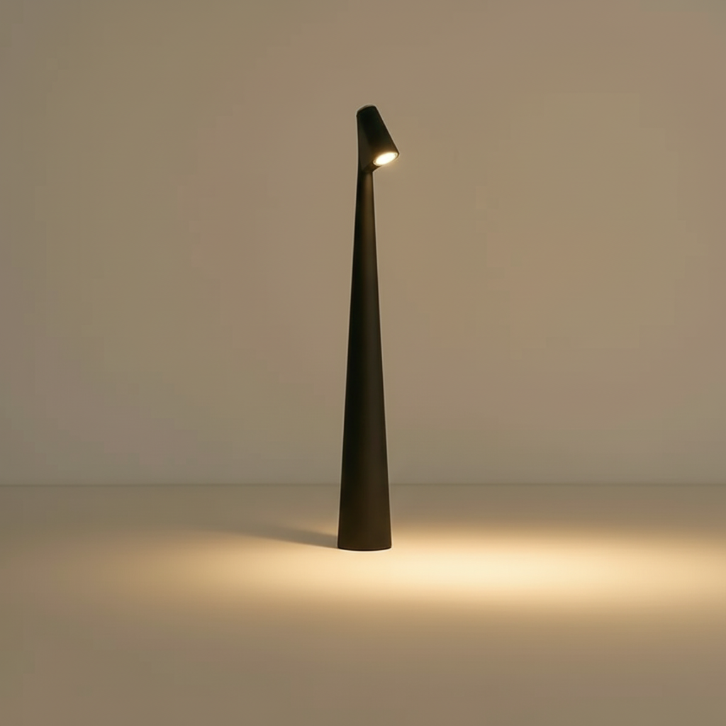Kabellose LED Tischlampe | Nordisches Design | Warmes Licht | Metall & Glas