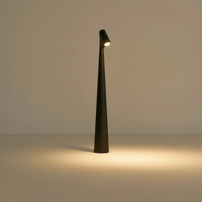 Kabellose LED Tischlampe | Nordisches Design | Warmes Licht | Metall & Glas