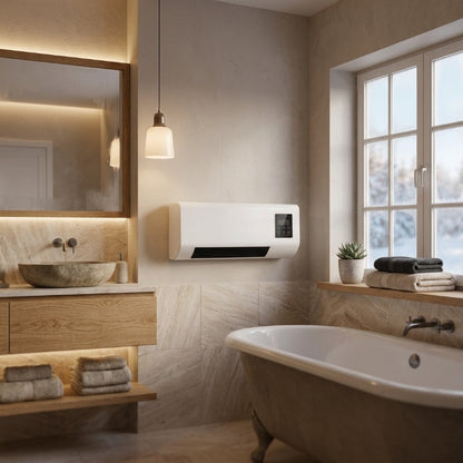 Calorvi | Termoventilatore da parete da 1800 W con display digitale, telecomando e ventilazione