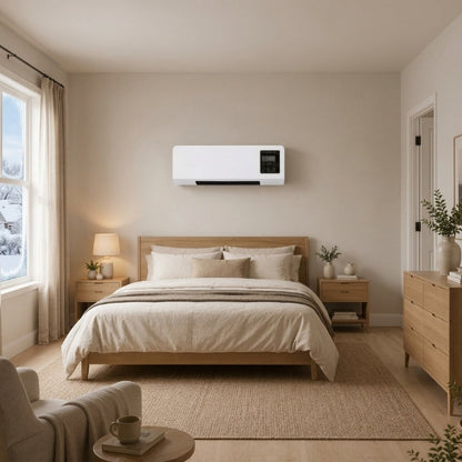 Calorvi | Termoventilatore da parete da 1800 W con display digitale, telecomando e ventilazione