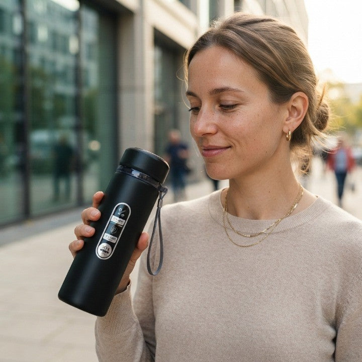 Calidro | Stainless steel thermos with LED temperature display, 0,8 or 1 L