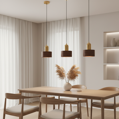 Lampada a sospensione Arca Design con accento dorato – Lampada a sospensione moderna per sala da pranzo e soggiorno