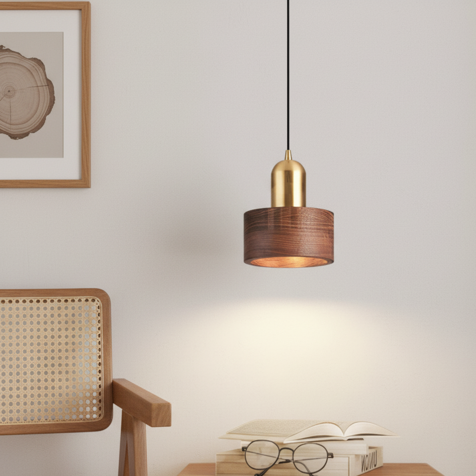 Lampada a sospensione Arca Design con accento dorato – Lampada a sospensione moderna per sala da pranzo e soggiorno