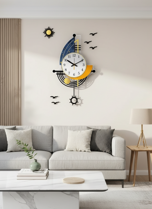 NaviTime | Horloge murale au design maritime inspiré d’un voilier