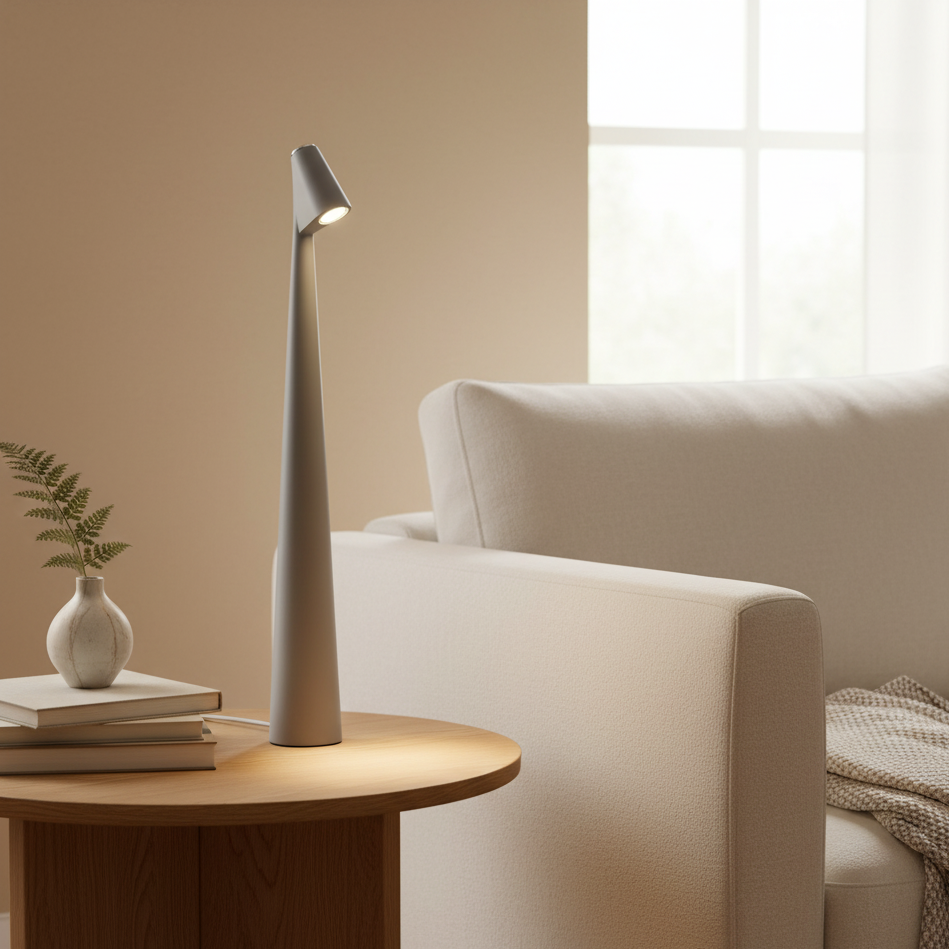 NordicLite | Wireless LED Table Lamp in Scandinavian Minimalism | Modern Design for Living & Bedrooms