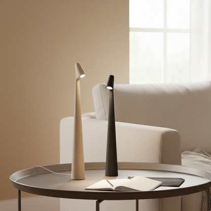 NordicLite | Wireless LED Table Lamp in Scandinavian Minimalism | Modern Design for Living & Bedrooms