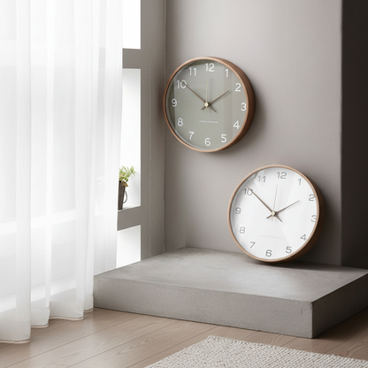 NaturaTime | Horloge murale analogique décorative en bois | Élégance intemporelle et design silencieux pour votre intérieur
