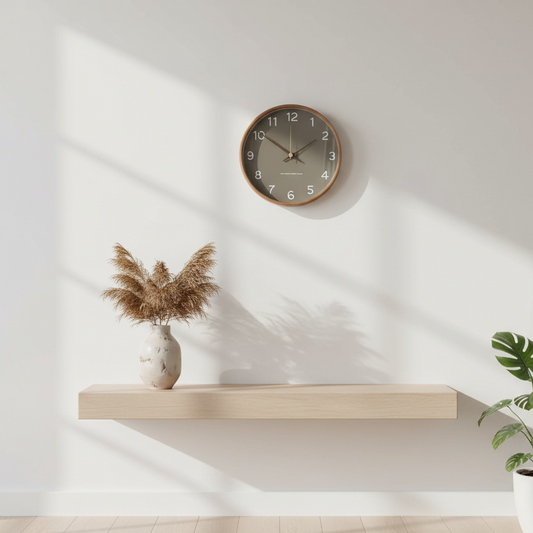 NaturaTime | Horloge murale analogique décorative en bois | Élégance intemporelle et design silencieux pour votre intérieur