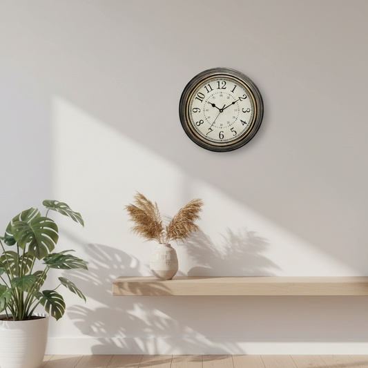 Timeless Vintage | Orologio da parete antico in legno | Fascino rustico retrò ed eleganza nostalgica per la tua casa