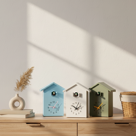 CuckooNova Kuckucksuhr | Modernes Design mit nostalgischem Klang | Holz & Quarzwerk