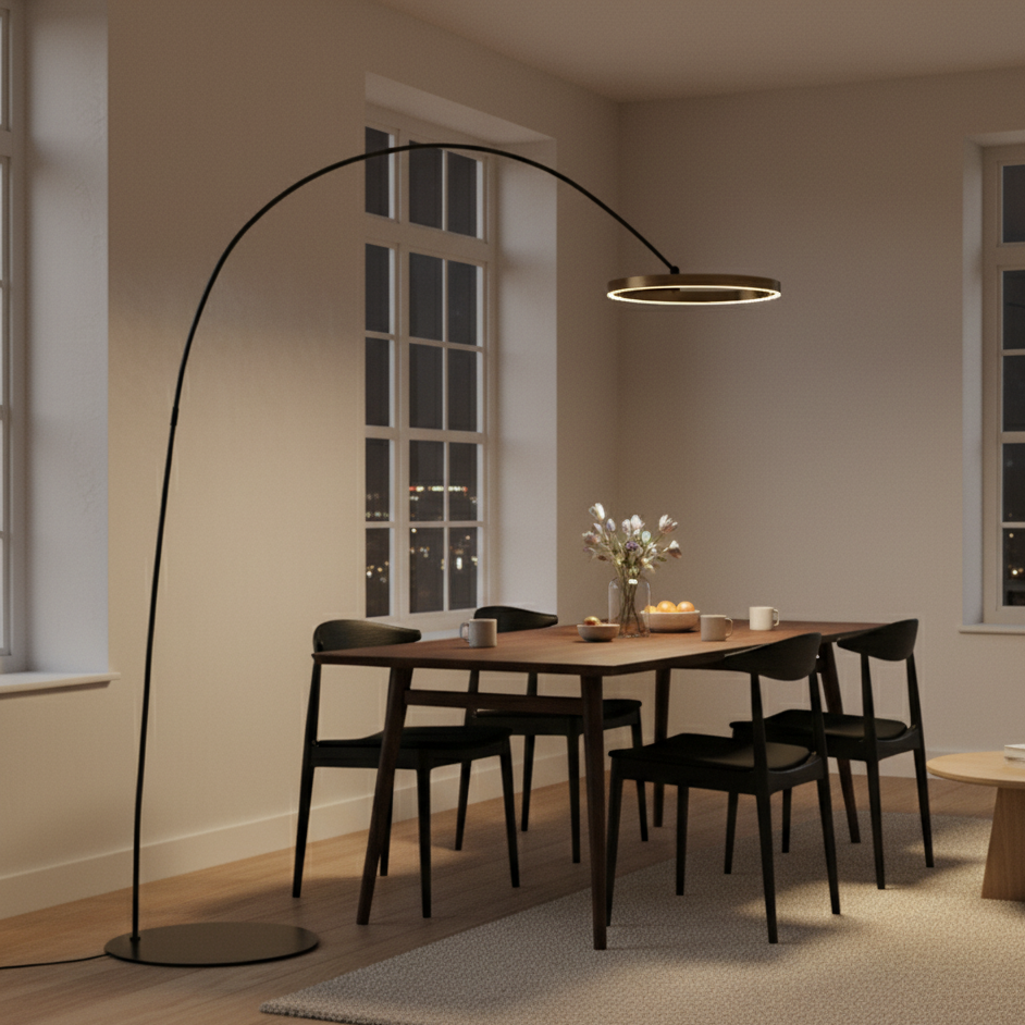 Arinella Curve | LED-Stehlampe im Skandinavischer Bogen-Design