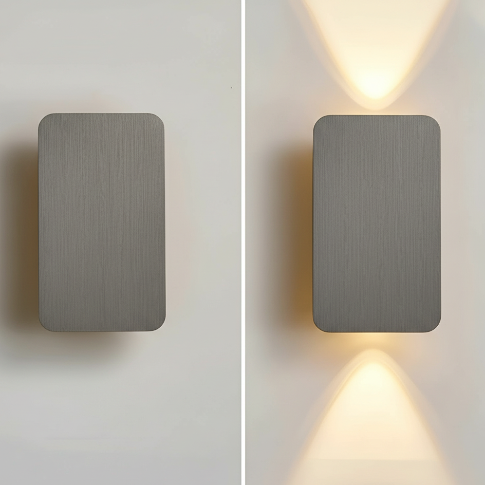 GlowForm Mini | Applique LED rettangolare in stile minimalista per atmosfera calda