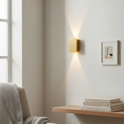 GlowForm Mini | Applique LED rettangolare in stile minimalista per atmosfera calda