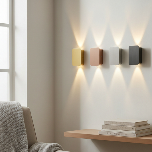 GlowForm Mini | Applique LED rettangolare in stile minimalista per atmosfera calda