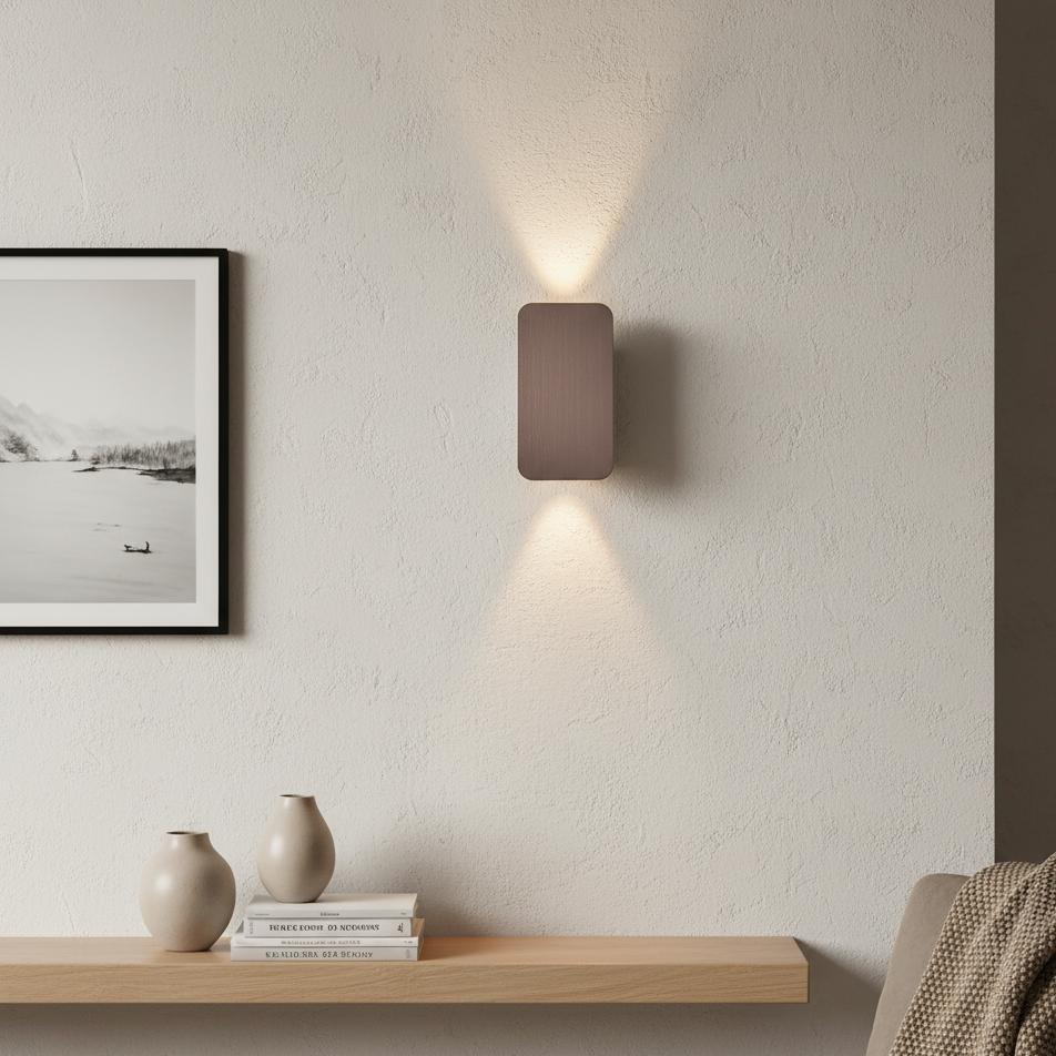 GlowForm Mini | Applique LED rettangolare in stile minimalista per atmosfera calda
