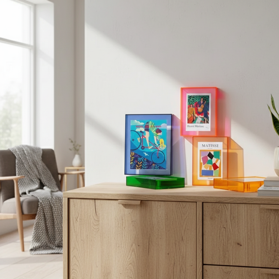 KlaraFrame Mini | Cornice fotografica trasparente in acrilico con supporto