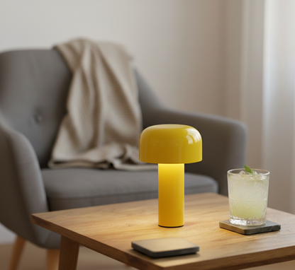 Lampada da tavolo a fungo LED | Ricaricabile e dimmerabile | Portatile | Alluminio