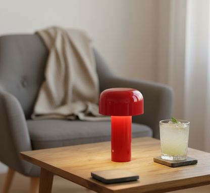 Lampada da tavolo a fungo LED | Ricaricabile e dimmerabile | Portatile | Alluminio