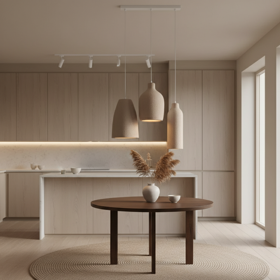Halo Sabié | Lampada a sospensione LED di design in stile Wabi-Sabi per soggiorno e zona pranzo