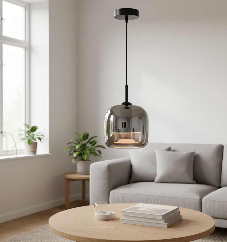 Svarna | Suspension scandinave en verre teinté