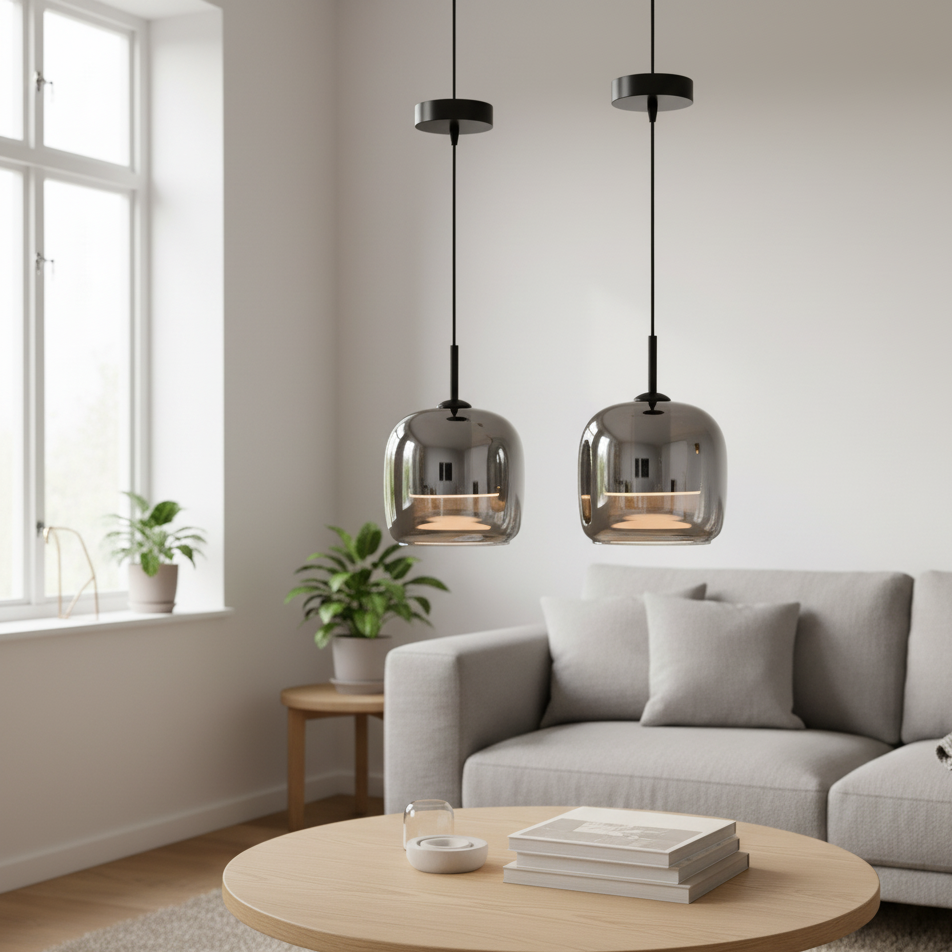 Svarna | Suspension scandinave en verre teinté