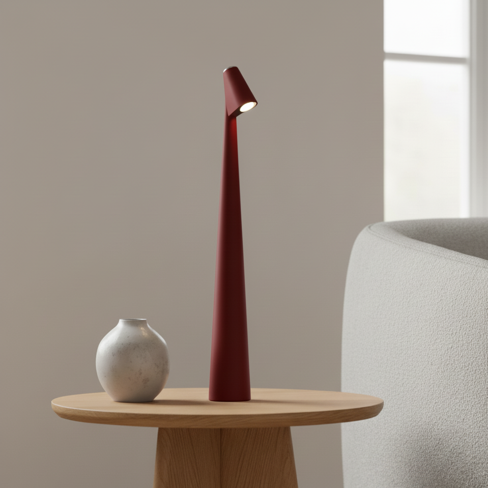 NordicLite | Wireless LED Table Lamp in Scandinavian Minimalism | Modern Design for Living & Bedrooms
