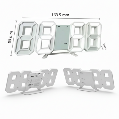 Digitix | Orologio LED 3D moderno per parete e scrivania