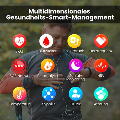 GlucoCare SOS | Smartwatch mit Vitalparameter-Tracking 2