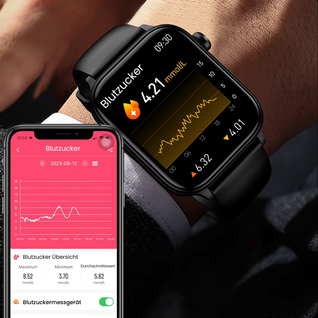 GlucoCare SOS | Smartwatch mit Vitalparameter-Tracking 4