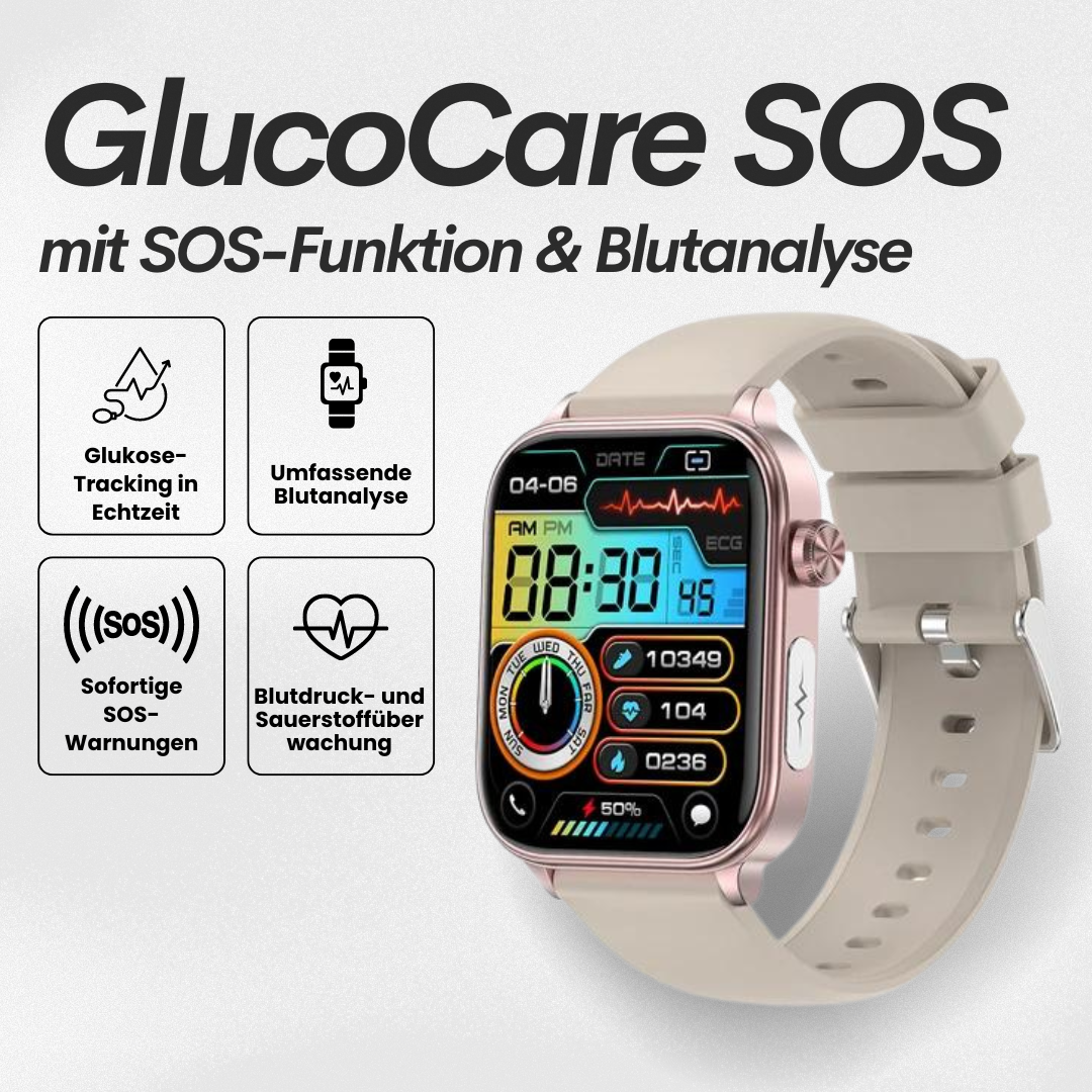 GlucoCare SOS | Smartwatch mit Vitalparameter-Tracking 7