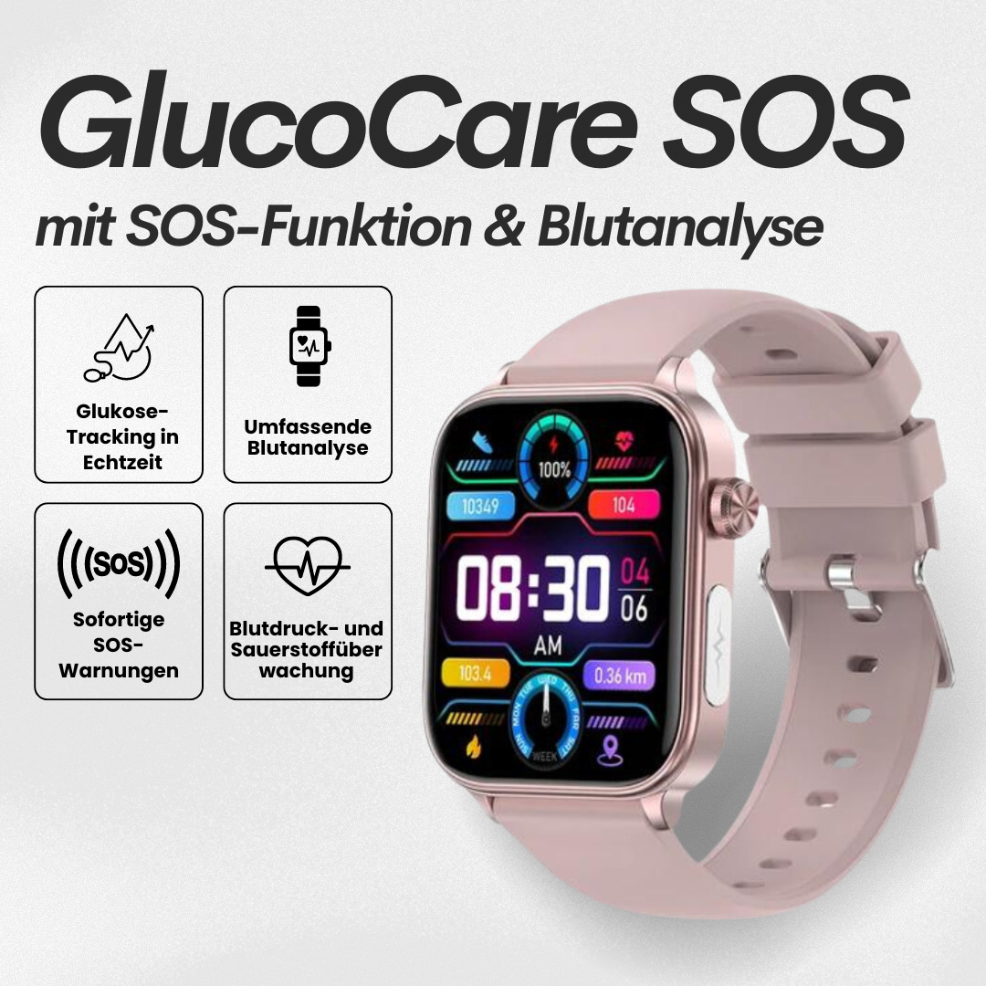 GlucoCare SOS | Smartwatch mit Vitalparameter-Tracking 8