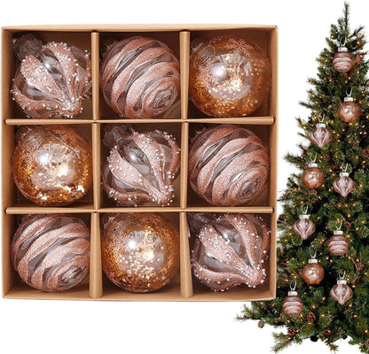 Goldene Weihnachtskugeln Set | Elegante Kunststoff Christbaumkugeln | Langlebig & Wiederverwendbar