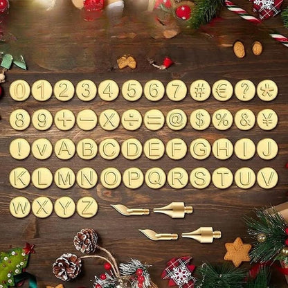 Brennio | Puntas de pirograbado de latón con 26 letras para madera y cuero