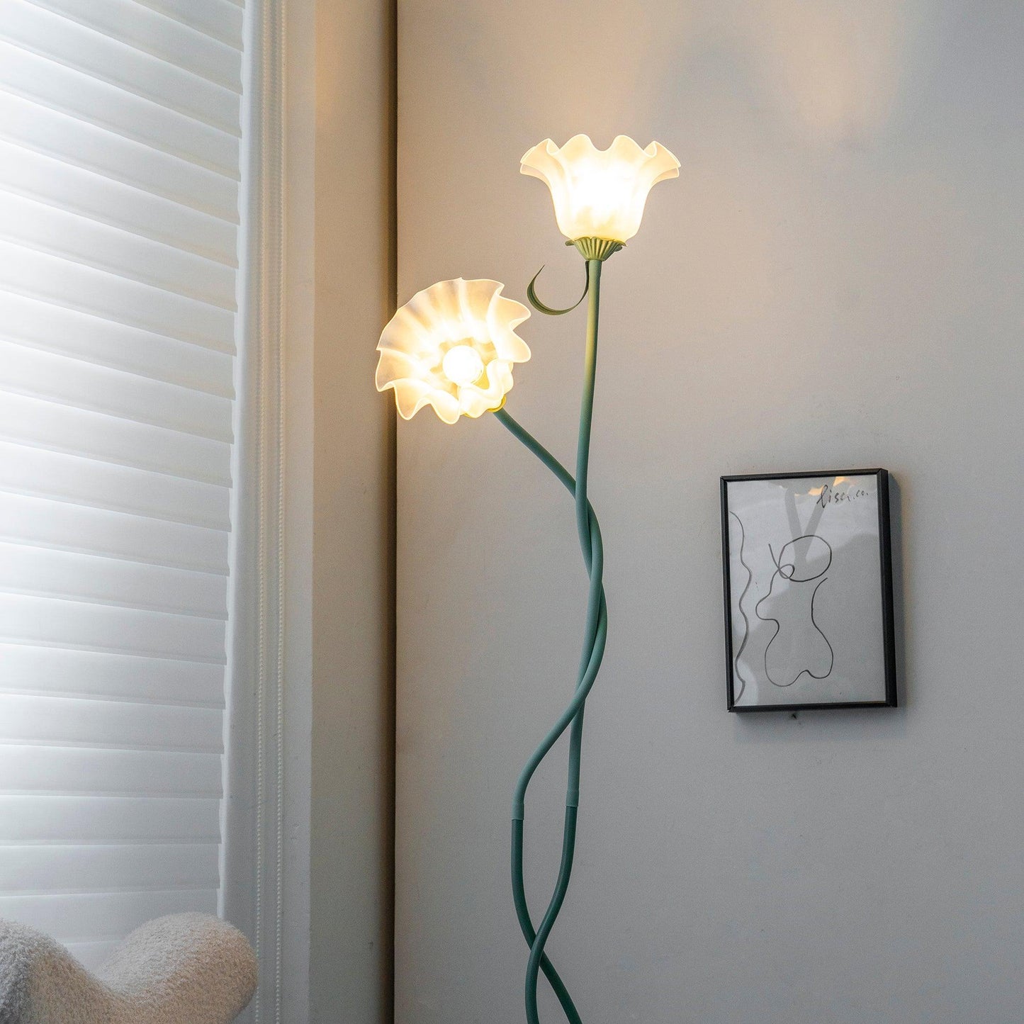 Calla Lampada da terra | Lampada da terra LED a forma di fiore con design decorativo