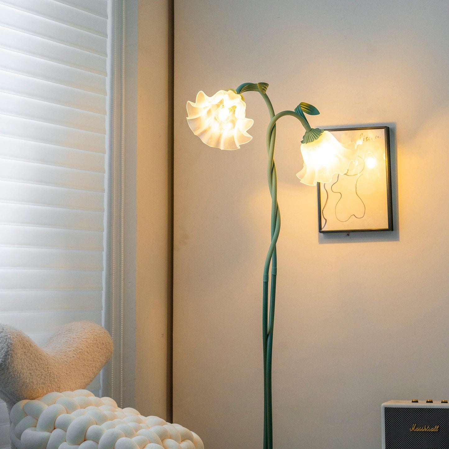 Calla Lampada da terra | Lampada da terra LED a forma di fiore con design decorativo