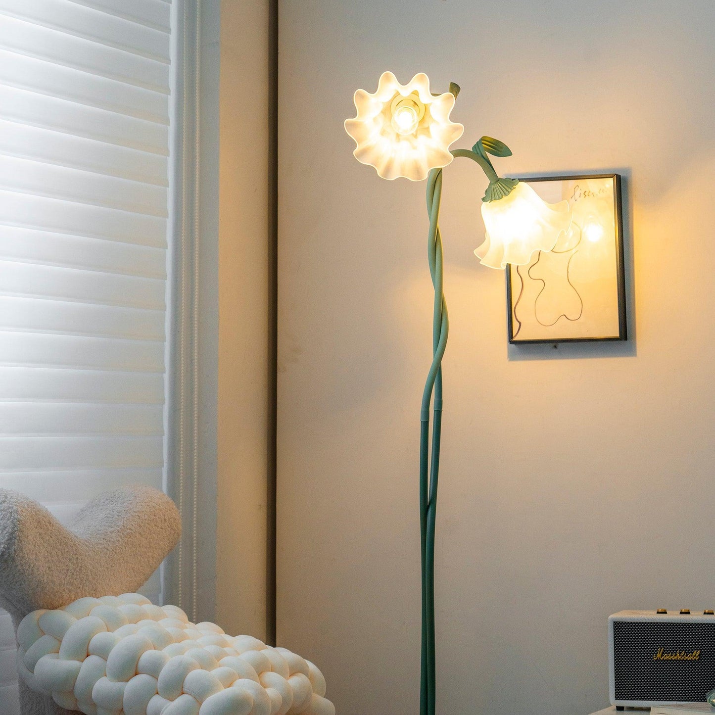 Calla Lampada da terra | Lampada da terra LED a forma di fiore con design decorativo