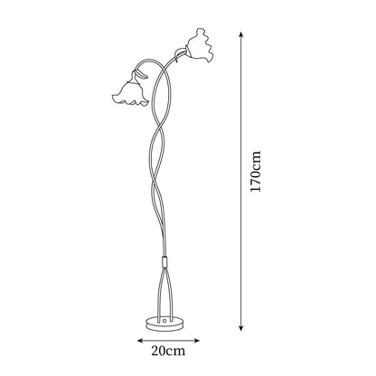 Calla Lampada da terra | Lampada da terra LED a forma di fiore con design decorativo