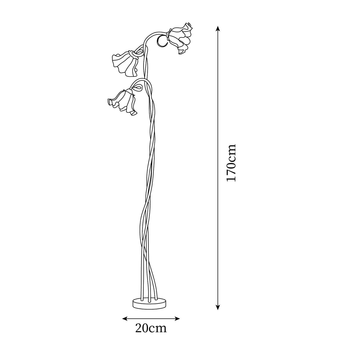 Calla Lampada da terra | Lampada da terra LED a forma di fiore con design decorativo