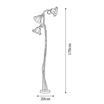 Calla Lampada da terra | Lampada da terra LED a forma di fiore con design decorativo