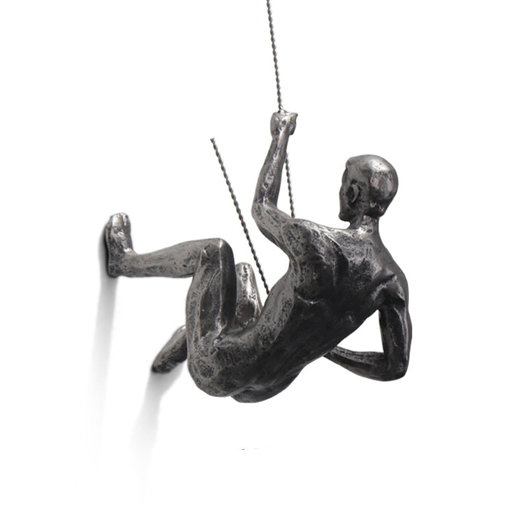 ArtiClimb Wandfigur | Kletternde Skulptur aus Kunstharz