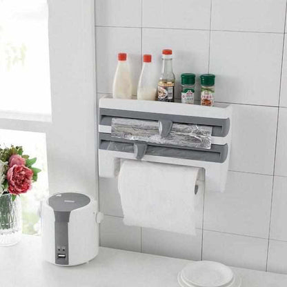 RollerRack Holder | Kitchen roll holder with foil cutter & storage space
