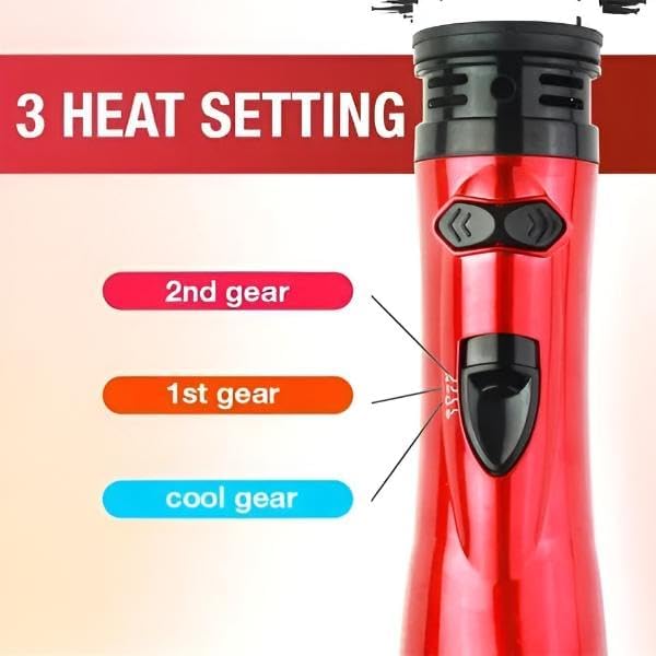 Curlessa | Spazzola ad aria calda 3 in 1 con funzione rotante e 2 accessori spazzola